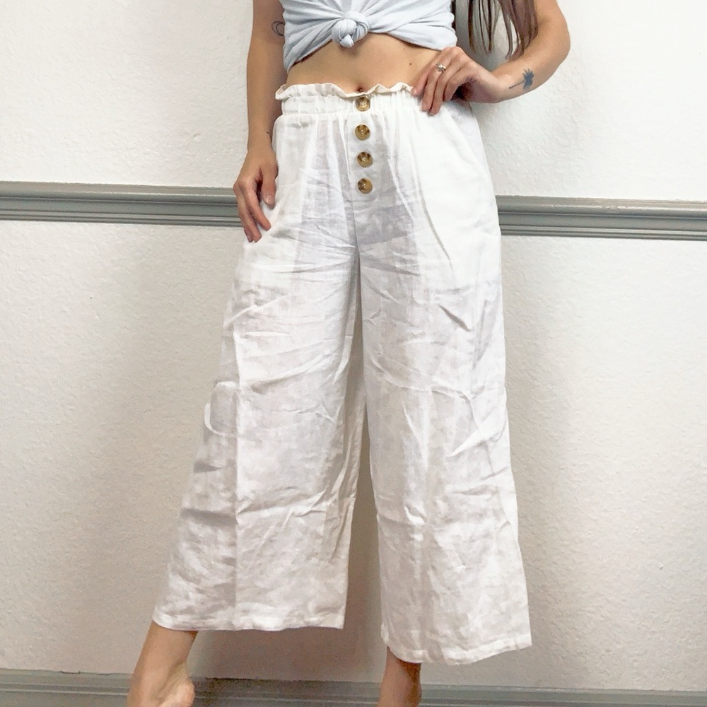 Ivory COTTON ON Button Beach Pants